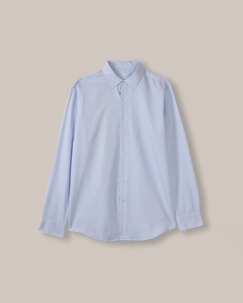 Camisa Slim Rayas Azul